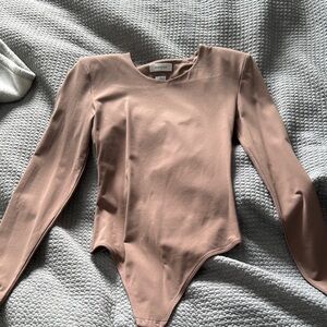 Mango Long Sleeve Bodysuit in Mauve